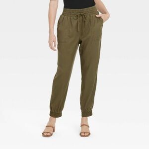 A New Day | High rise woven ankle jogger pants | SZ L